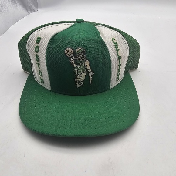 Other - Vintage Boston Celtics Hat Cap Snap Back Large Green NBA Mesh Basketball AJD